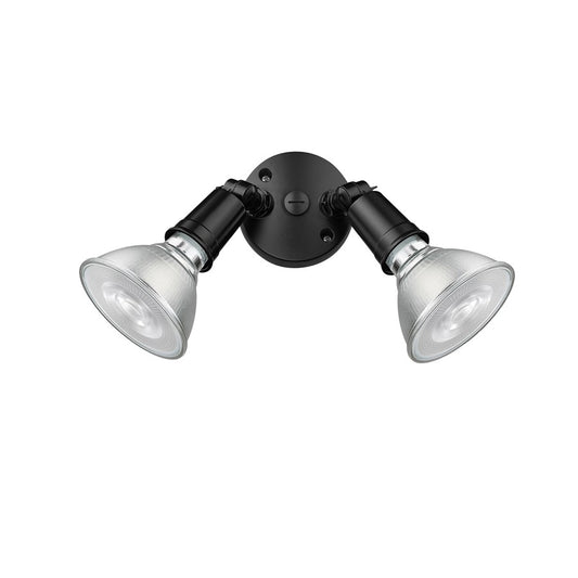 Millennium Lighting 2Lt 5" Security Flood Light, Black/Black - 16002-PBK