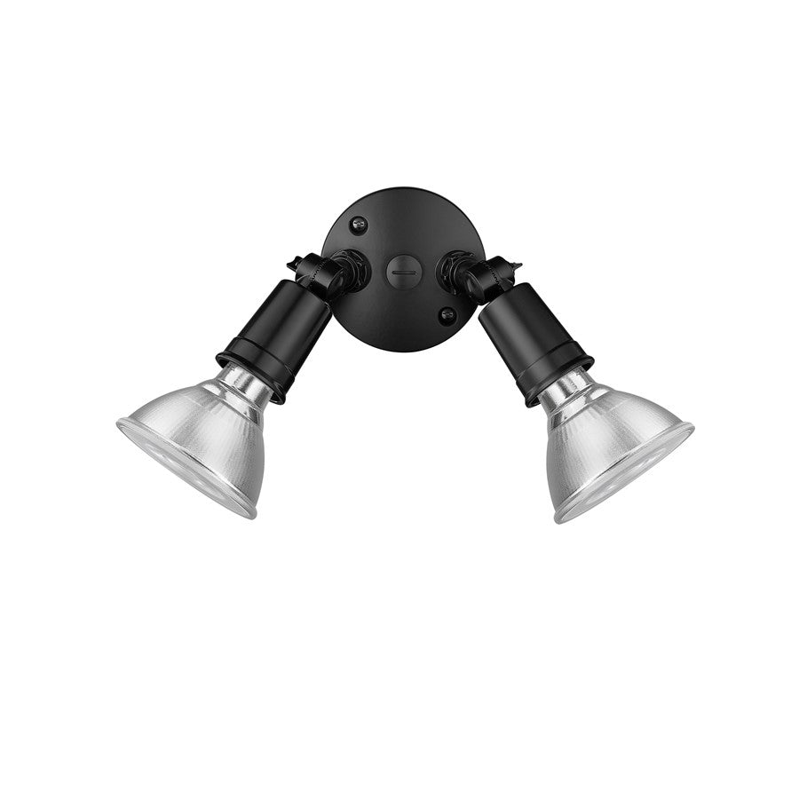 Millennium Lighting 2Lt 5" Security Flood Light, Black/Black