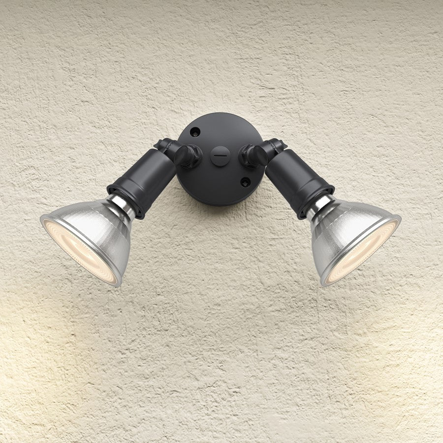 Millennium Lighting 2Lt 5" Security Flood Light, Black/Black
