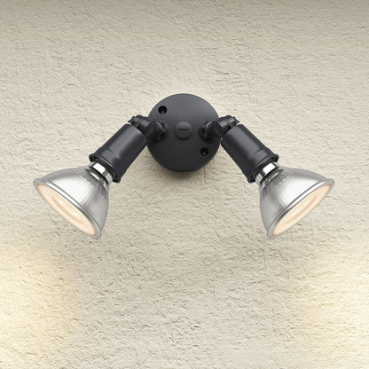 Millennium Lighting 2Lt 5" Security Flood Light, Black/Black