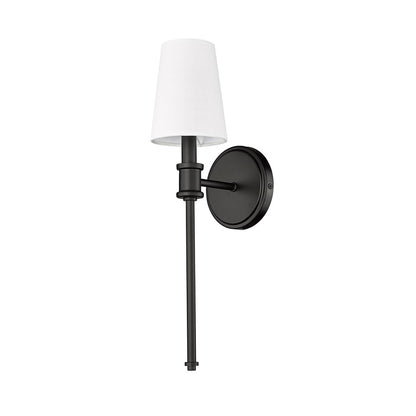 Millennium Lighting Adorra 1Lt Wall Sconce, Black/Linen