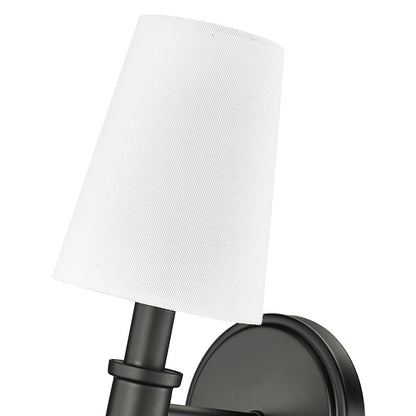 Millennium Lighting Adorra 1Lt Wall Sconce, Black/Linen