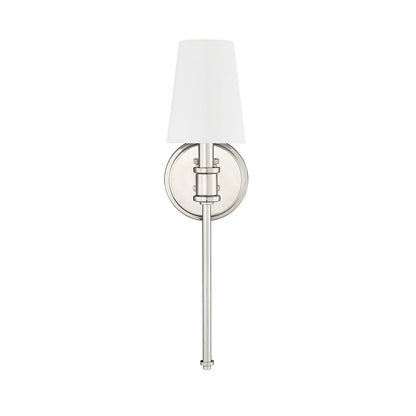 Millennium Lighting Adorra 1Lt Wall Sconce, Polished Nickel/Linen - 16101-PN