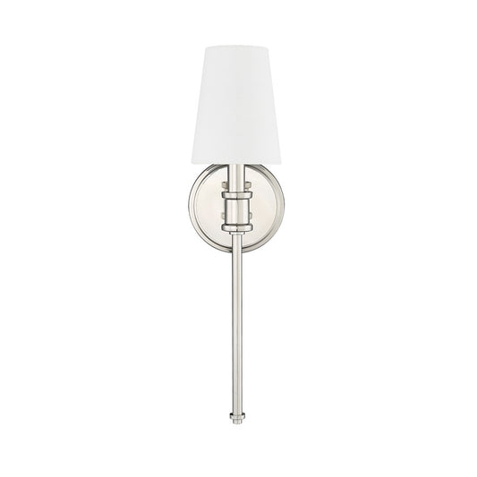 Millennium Lighting Adorra 1Lt Wall Sconce, Polished Nickel/Linen - 16101-PN