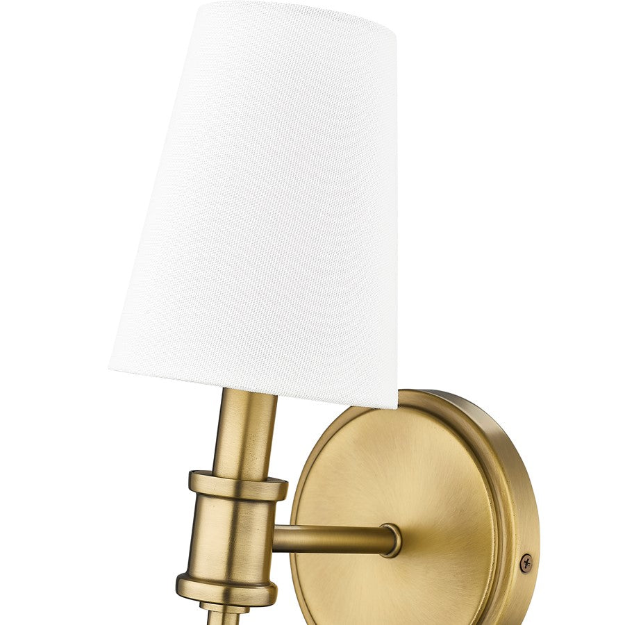 Millennium Lighting Adorra 1Lt Wall Sconce, Vintage Brass/Linen