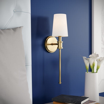 Millennium Lighting Adorra 1Lt Wall Sconce, Vintage Brass/Linen