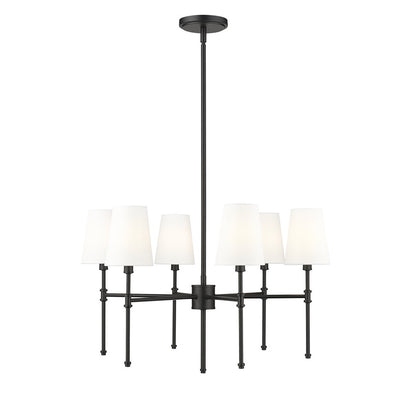 Millennium Lighting Adorra 6Lt 26" Chandelier, Black/White