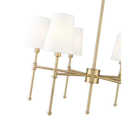 Millennium Lighting Adorra 6Lt 26" Chandelier, Vintage Brass/White