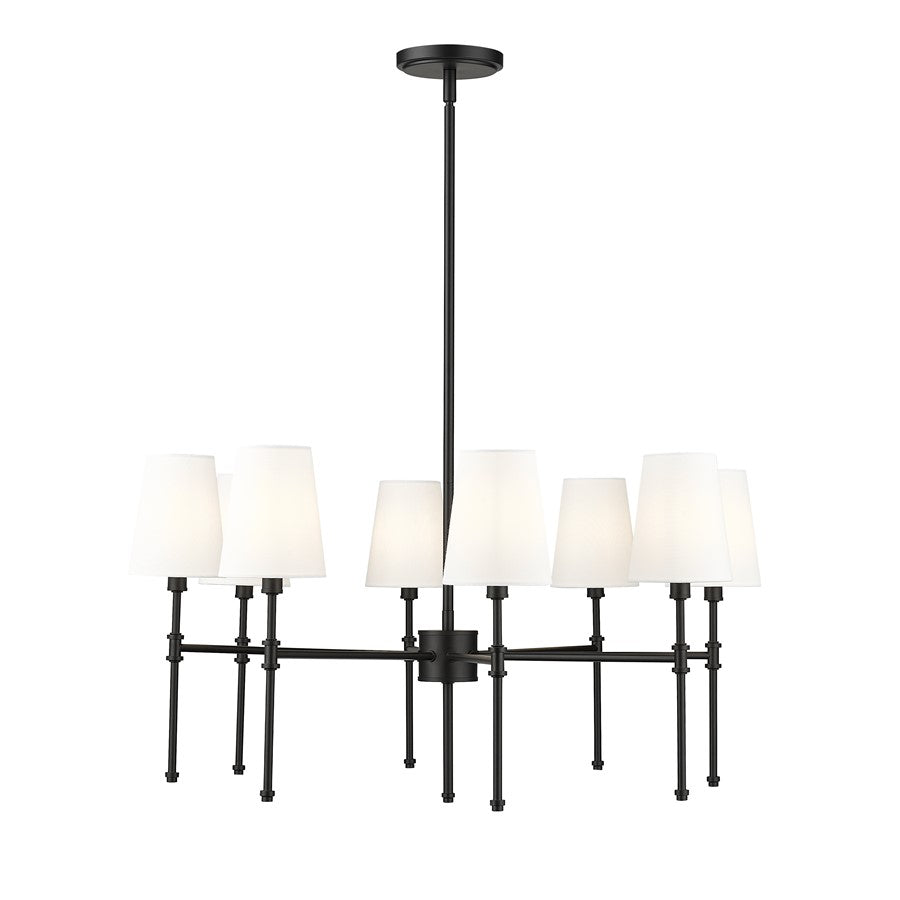 Millennium Lighting Adorra 8Lt 30" Chandelier, Black/White