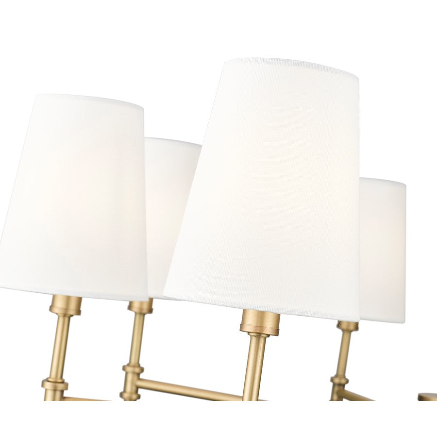 Millennium Lighting Adorra 8Lt 30" Chandelier, Vintage Brass/White