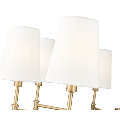 Millennium Lighting Adorra 8Lt 30" Chandelier, Vintage Brass/White