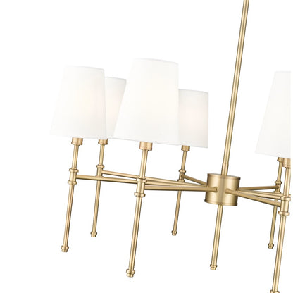 Millennium Lighting Adorra 8Lt 30" Chandelier, Vintage Brass/White