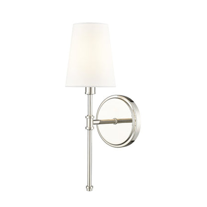 Millennium Lighting Adorra 1Lt 15" Wall Sconce, Polished Nickel/White - 16201-PN