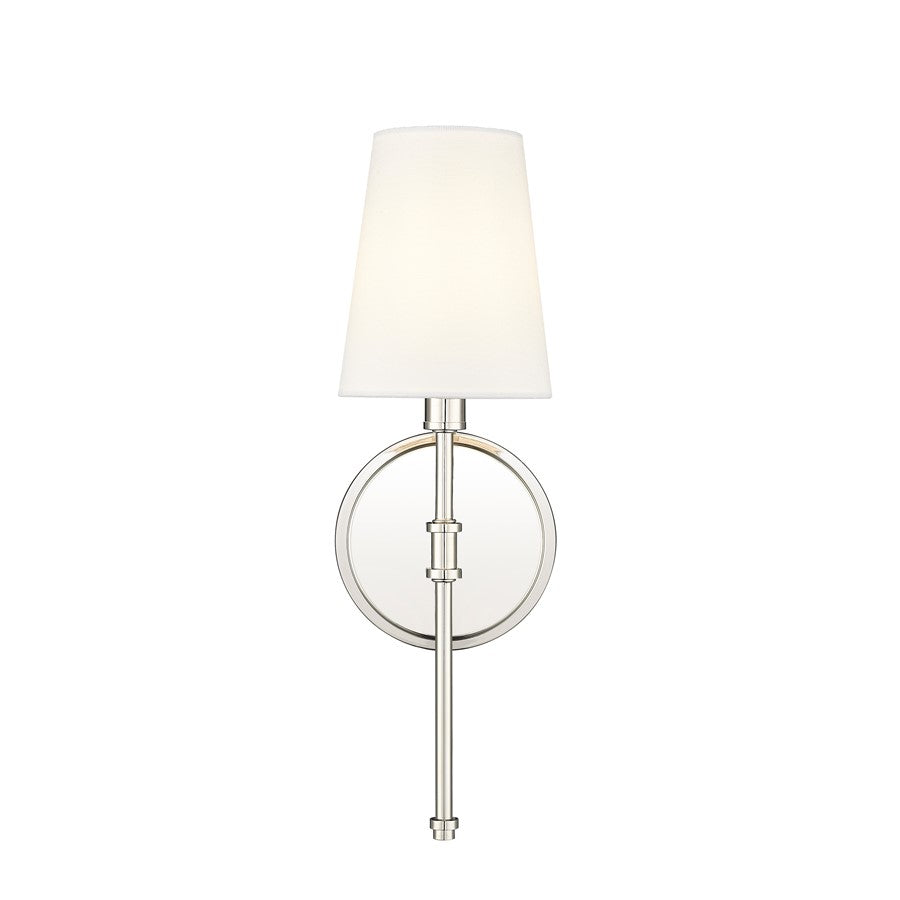 Millennium Lighting Adorra 1Lt 15" Wall Sconce, Polished Nickel/White