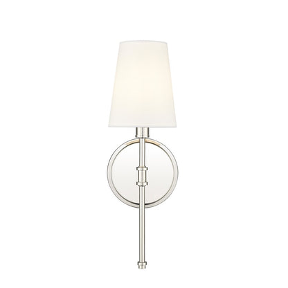 Millennium Lighting Adorra 1Lt 15" Wall Sconce, Polished Nickel/White