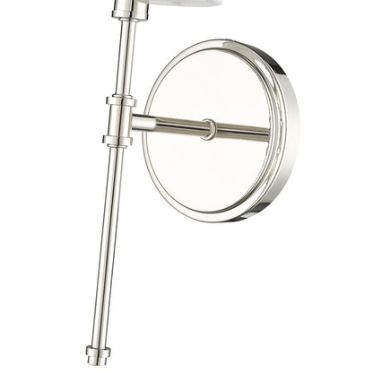 Millennium Lighting Adorra 1Lt 15" Wall Sconce, Polished Nickel/White