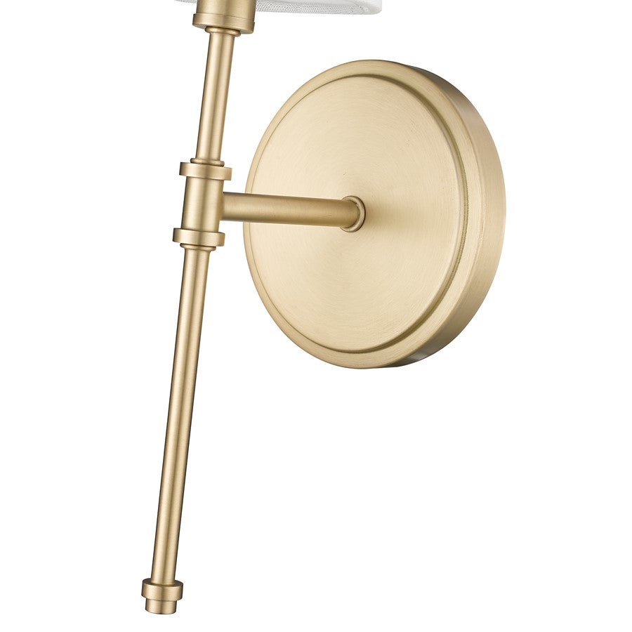 Millennium Lighting Adorra 1Lt 15" Wall Sconce, Vintage Brass/White