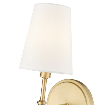 Millennium Lighting Adorra 1Lt 15" Wall Sconce, Vintage Brass/White
