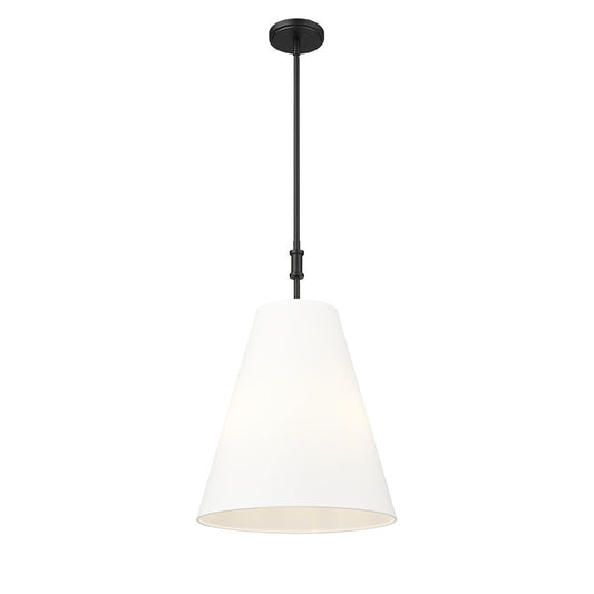 Millennium Lighting Adorra 3Lt 16" Pendant, Black/White - 16303-MB