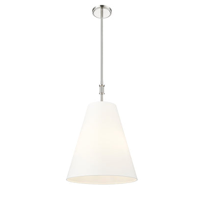 Millennium Lighting Adorra 3Lt 16" Pendant, Polished Nickel/White - 16303-PN