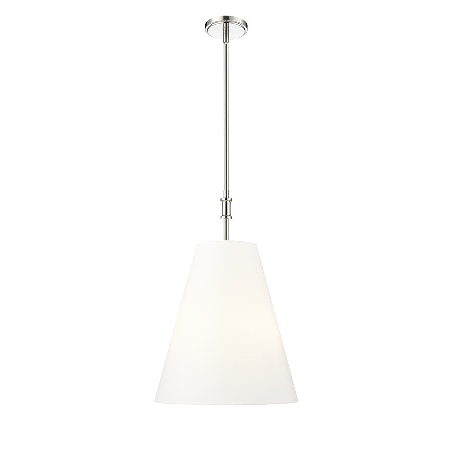 Millennium Lighting Adorra 3Lt 16" Pendant, Polished Nickel/White