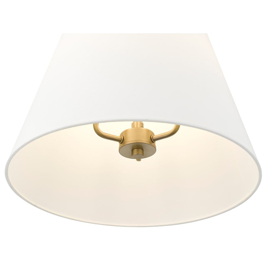 Millennium Lighting Adorra 3Lt 16" Pendant, Vintage Brass/White