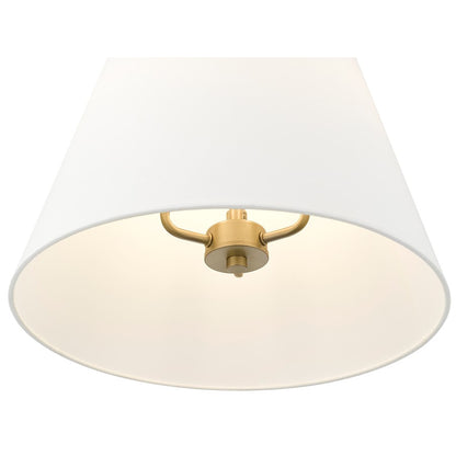 Millennium Lighting Adorra 3Lt 16" Pendant, Vintage Brass/White