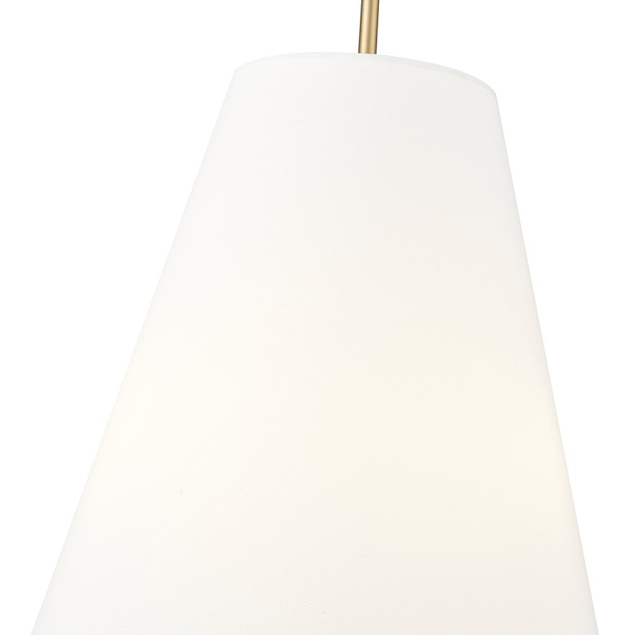 Millennium Lighting Adorra 3Lt 16" Pendant, Vintage Brass/White