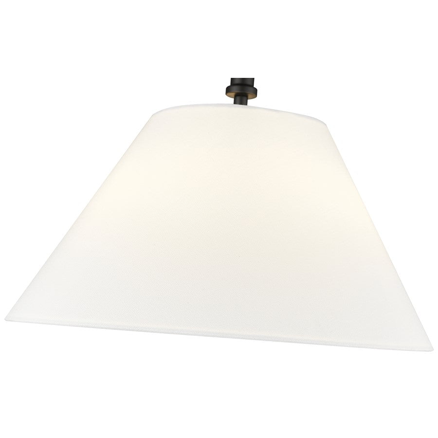 Millennium Lighting Adorra 3Lt 16" Semi-Flush Mount, Black/White