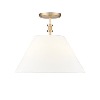 Millennium Lighting Adorra 3Lt 16" Semi-Flush Mount, Brass/White