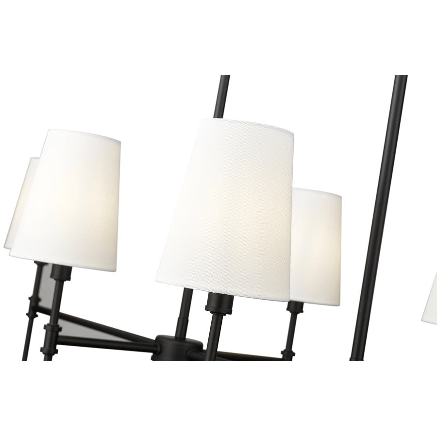 Millennium Lighting Adorra 6Lt 48" Chandelier, Black/White