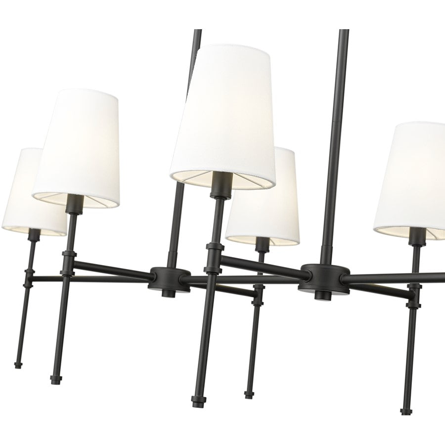 Millennium Lighting Adorra 6Lt 48" Chandelier, Black/White