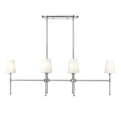 Millennium Lighting Adorra 6Lt 48" Chandelier, Polished Nickel/White