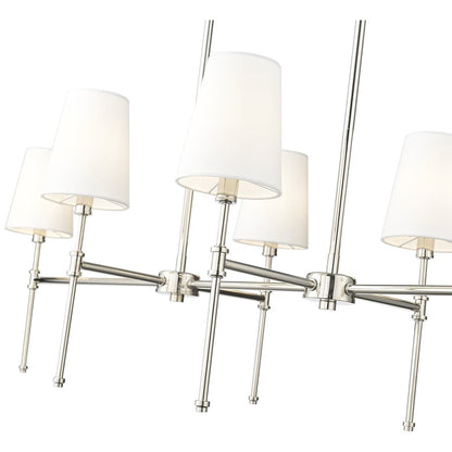 Millennium Lighting Adorra 6Lt 48" Chandelier, Polished Nickel/White