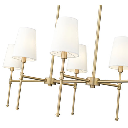 Millennium Lighting Adorra 6Lt 48" Chandelier, Vintage Brass/White