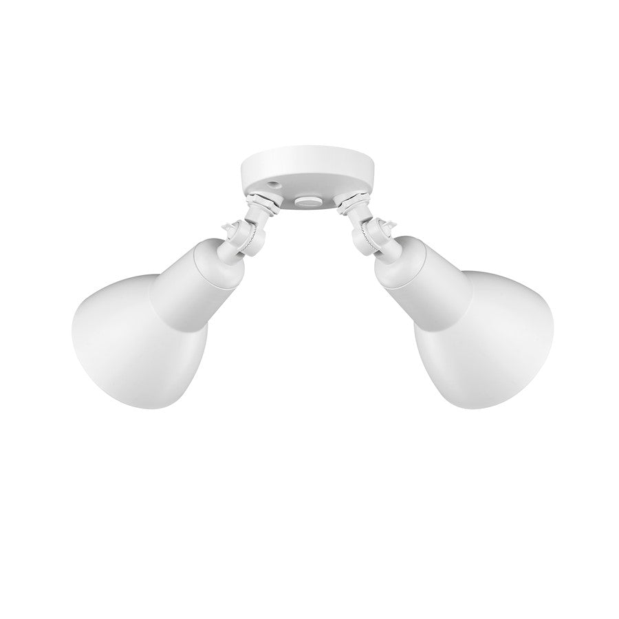 Millennium Lighting 2Lt 16" Security Flood Light, White/White