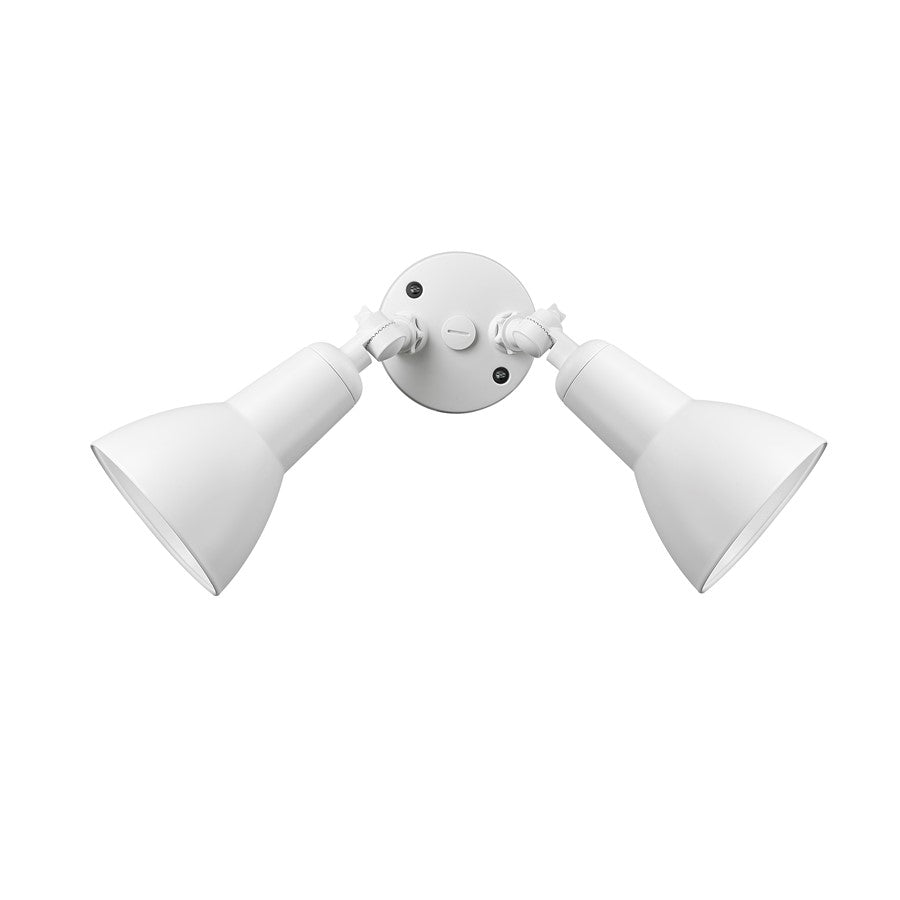 Millennium Lighting 2Lt 16" Security Flood Light, White/White
