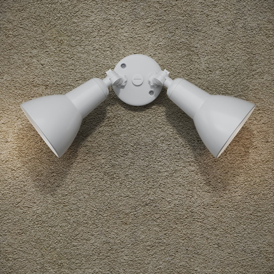 Millennium Lighting 2Lt 16" Security Flood Light, White/White