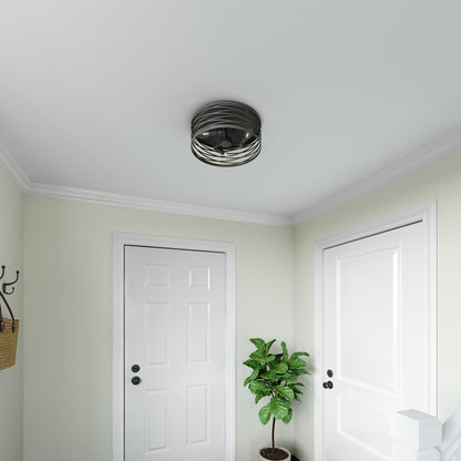 Millennium Lighting 3 Light 9" Flush Mount, Matte Black