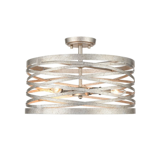 Millennium Lighting 3 Light Semi Flush Mount, Antique Nickel - 170033-AN