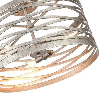 Millennium Lighting 3 Light Semi Flush Mount, Antique Nickel