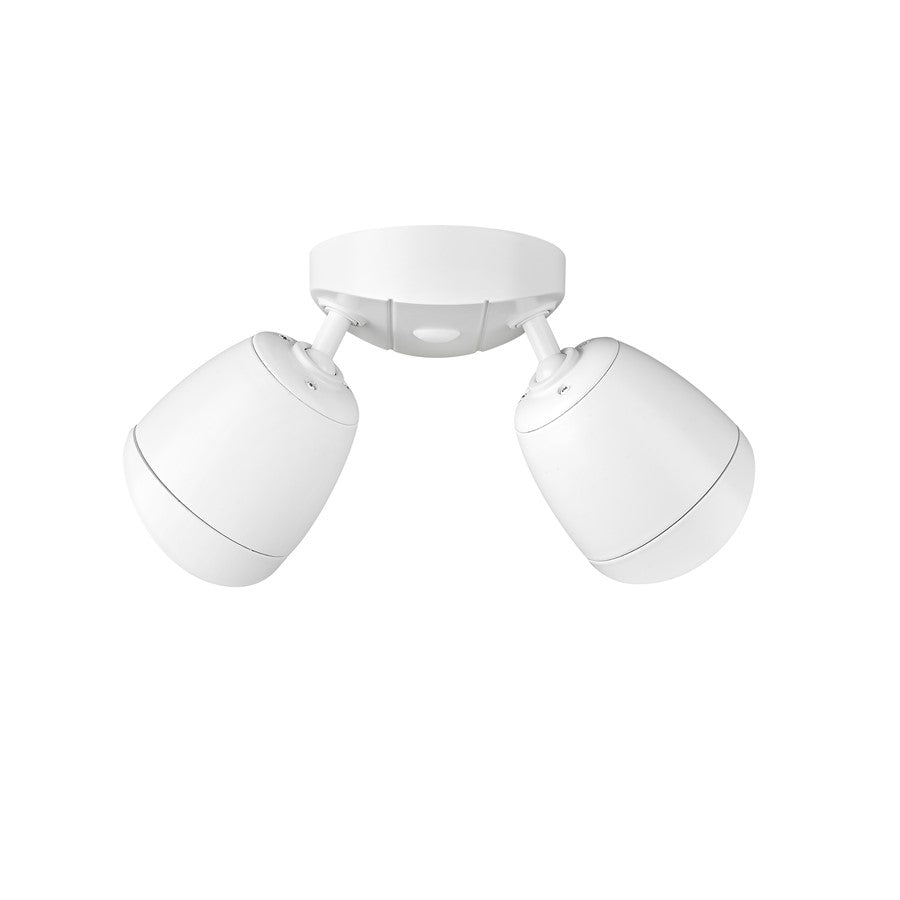 Millennium Lighting 2Lt 9" Security Flood Light, White/White