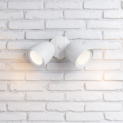 Millennium Lighting 2Lt 9" Security Flood Light, White/White