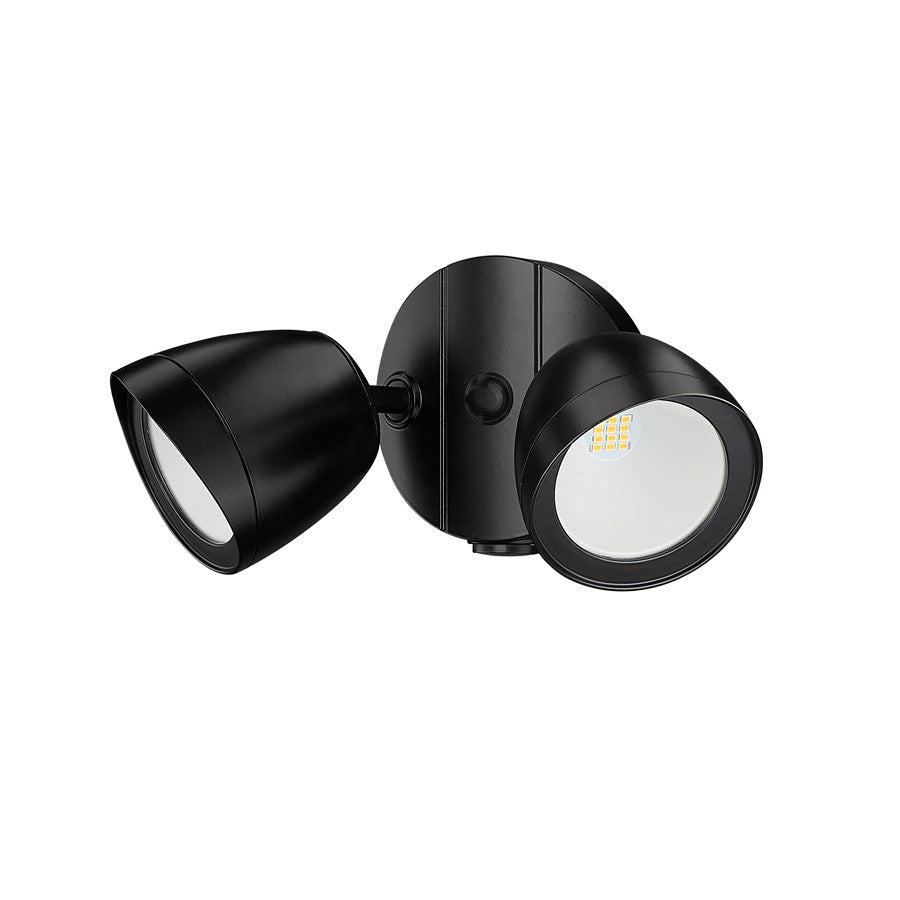 Millennium Lighting 2Lt 9" Security Flood Light, Black/Black