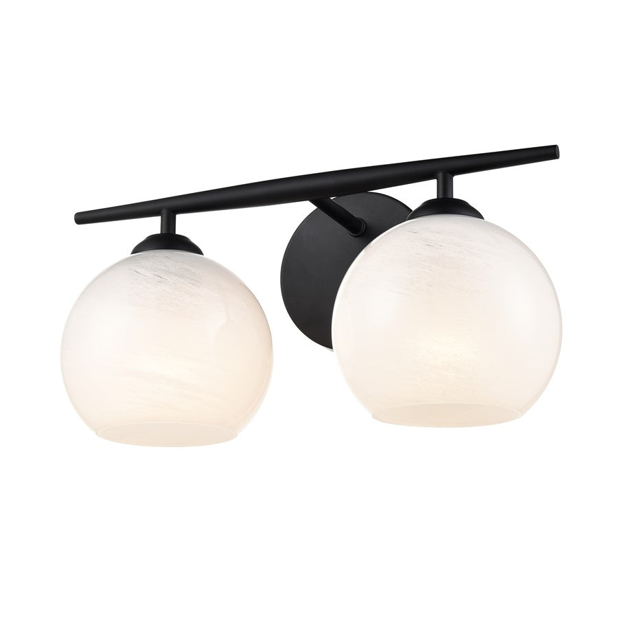 Millennium Lighting Kimorra 2Lt Vanity, Black