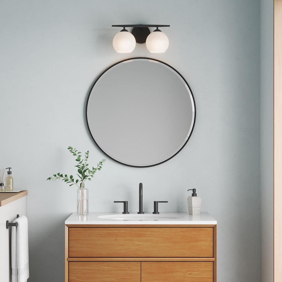 Millennium Lighting Kimorra 2Lt Vanity, Black