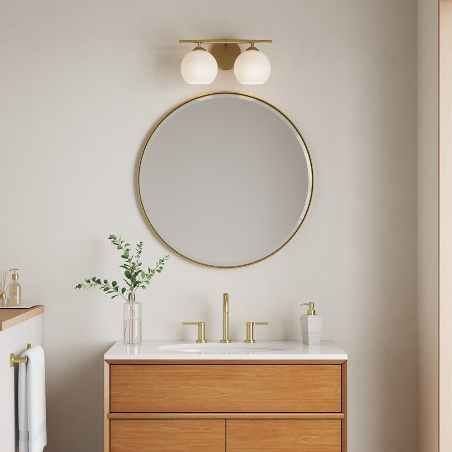 Millennium Lighting Kimorra 2Lt Vanity, Vintage Brass