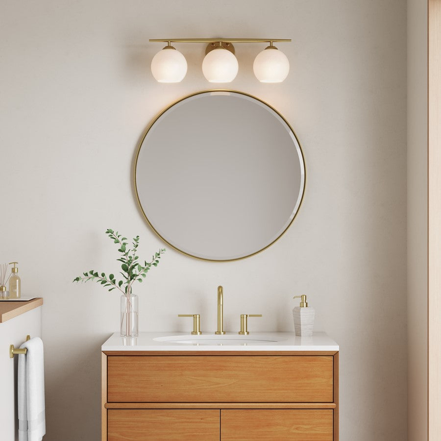 Millennium Lighting Kimorra 3Lt Vanity, Vintage Brass