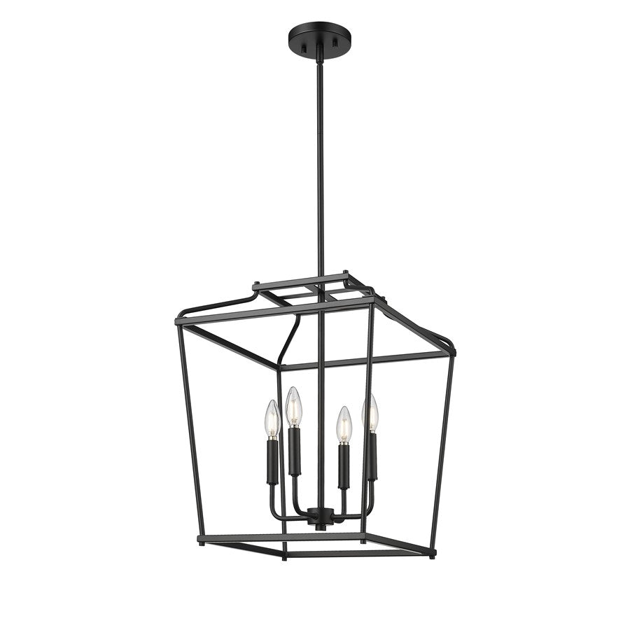 Millennium Lighting Nellita 4Lt 21" Pendant, Black - 19004-MB