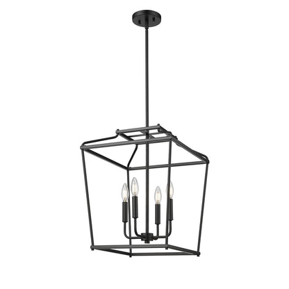 Millennium Lighting Nellita 4Lt 21" Pendant, Black - 19004-MB